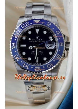 Reloj Rolex GMT Masters Super Clone Custom Bisel de Cerámica Dial Negro