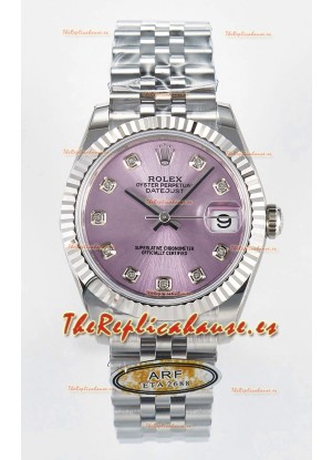 Rolex Super Clone Datejust ETA 2688 Movement 31MM Reloj Caja Acero Inoxidable Dial Rosa