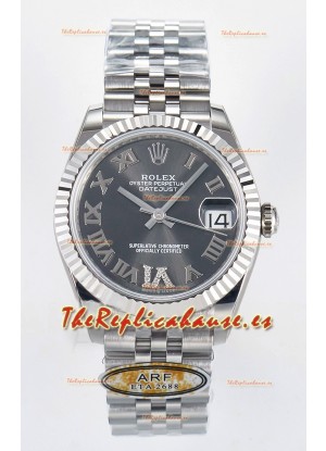 Rolex Super Clone Datejust ETA 2688 Movement 31MM Acero Inoxidable Case Reloj Dial Gris