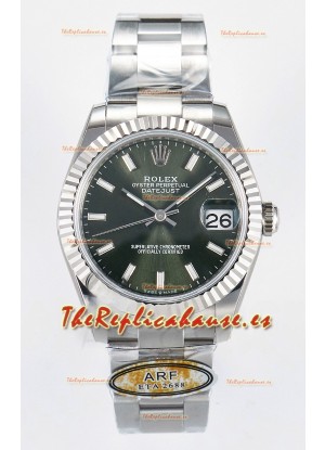 Rolex Super Clone Datejust ETA 2688 Movement 31MM Reloj Caja Acero Inoxidable Dial Verde