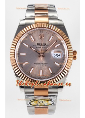 Rolex Super Clone Datejust ETA 3235 Movement 41MM Reloj y Dial Chapados en Oro Rosado Dos Tonos