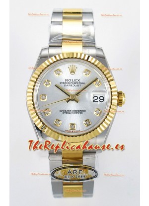 Rolex Super Clone Datejust ETA 2688 Movement 31MM Oro Amarillo Dos Tonos Suizo Dial Acero 