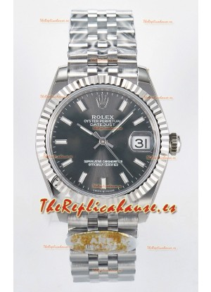 Rolex Super Clone Datejust ETA 2688 Movement 31MM Acero Inoxidable Case Reloj Dial Gris