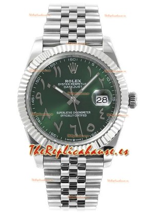 Rolex Datejust M126300 41MM ETA3235 Dial Verde Arábigo - Caja Acero 904L