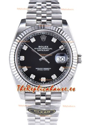 Rolex Datejust 126334 41MM ETA3235 72 Horas Energía Dial Negro Jubilee Réplica Espejo 1:1