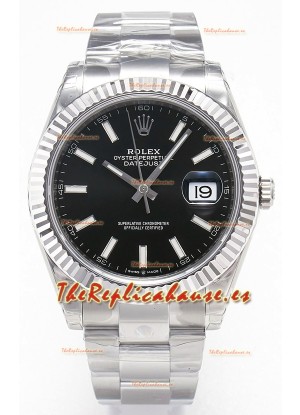 Rolex Datejust 126334 41MM ETA3235 72 Horas Energía Dial Negro Oyster Réplica Espejo 1:1