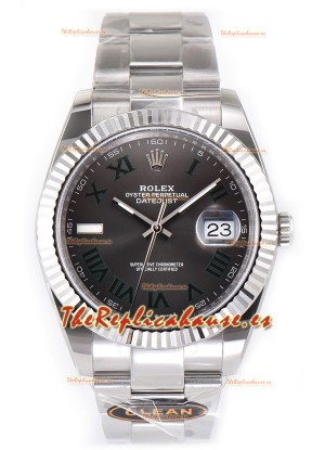 Rolex Datejust 126334 Wimbledon 41MM ETA3235 Dial Slate 72 Horas Energía Réplica Espejo 1:1