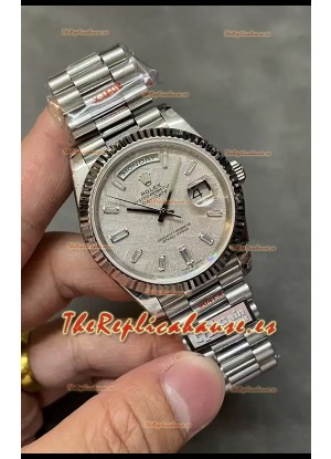 Rolex Day Date Presidencial Acero 904L 40MM - Dial Gris Calidad Espejo 1:1