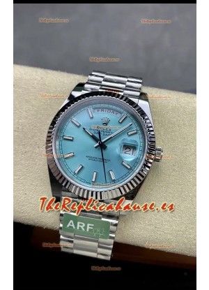 Rolex Day Date 904L Acero Inoxidable Reloj Dial Azul Tiffany 40MM - Calidad Espejo 1:1