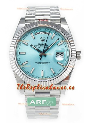 Rolex Day Date 904L Acero Inoxidable Reloj Dial Azul Tiffany 40MM - Calidad Espejo 1:1