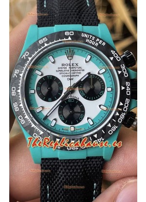 Rolex Cosmograph Daytona Edición DiW CELESTE INVERT Reloj Fibra de Carbono - Movimiento Cal.4130