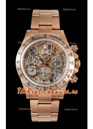 Rolex Daytona Super Clone Edición "Artisans De Genève - Glacier" Reloj Oro Rosado