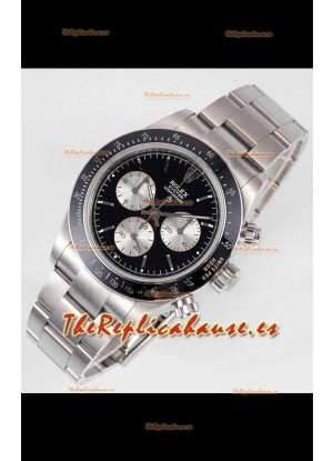 Rolex Daytona Super Clone BLAKEN Paul Newman Dial Negro Reloj Réplica Suizo - Movimiento 4130