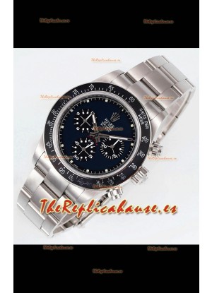 Rolex Daytona Super Clone BLAKEN Paul Newman Dial Negro Reloj Réplica Suizo - Movimiento 4130