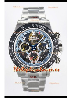 Rolex Daytona Super Clone Artisans De Geneve Acero Inoxidable Reloj Bisel Carbono Negro