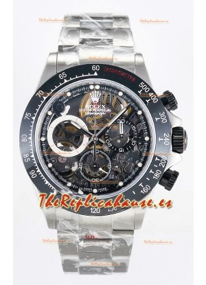 Rolex Daytona Super Clone Artisans De Geneve Acero Inoxidable Reloj Bisel Cerámica Negro