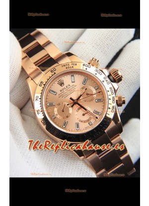 Rolex Daytona Movimiento Japonés Caja de Oro Reloj Réplica en Dial Champange