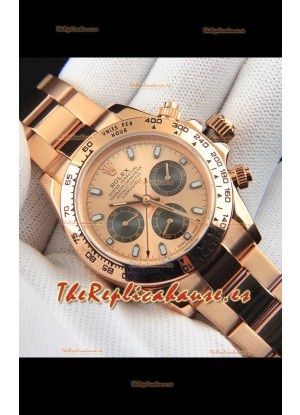 Rolex Daytona Movimiento Japonés Caja de Oro Reloj Réplica en Dial Dorado