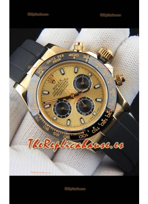 Rolex Daytona Movimiento Japonés Caja de Oro Reloj Réplica en Dial Dorado 