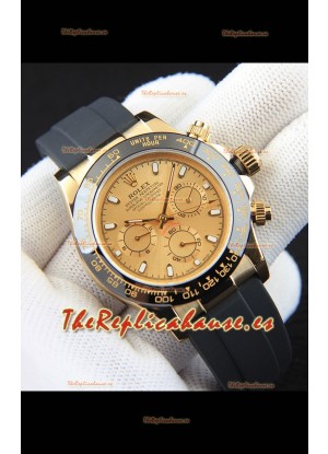 Rolex Daytona Movimiento Japonés Caja de Oro Reloj Réplica en Dial Dorado 