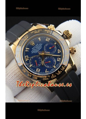 Rolex Daytona Movimiento Japonés Caja de Oro Reloj Réplica en Dial Azul 