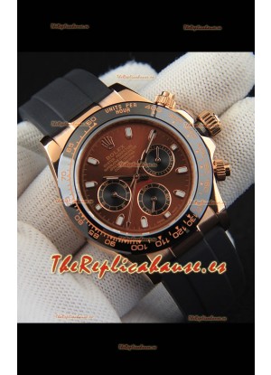 Rolex Daytona Movimiento Japonés Caja de Oro Reloj Réplica en Dial Marrón 