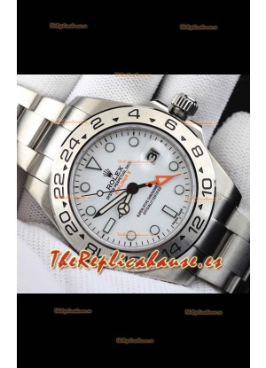 Rolex Explorer II Movimiento Japonés Reloj Réplica en Caja Acero Dial Blanco