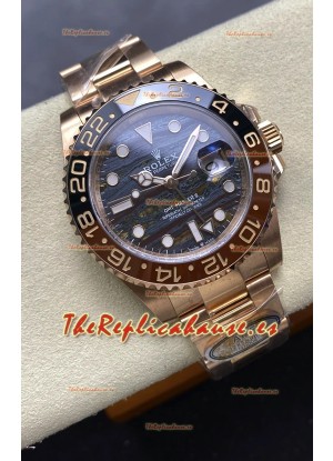 Rolex GMT Masters II Super Clone 126715CHNR Oro Rosado Tiger Iron Dial Reloj Réplica Suizo