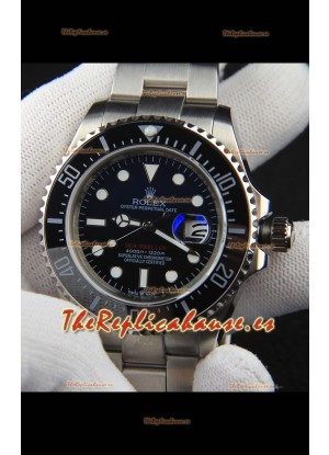Rolex Sea Dweller Movimiento Japonés Reloj Réplica Dial Negro 43MM
