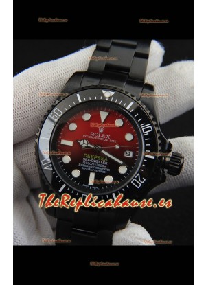 Rolex Sea Dweller Movimiento Japonés Reloj Réplica Dial Rojo 44MM