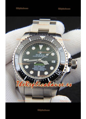 Rolex Sea Dweller Movimiento Japonés Reloj Réplica Dial Negro 44MM