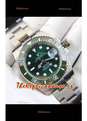 Rolex Submariner Reloj Japanese Reloj Réplica Dial Acero 904L Bisel de Cerámica en Verde