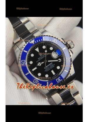 Rolex Submariner Reloj Réplica Japonés Dial Acero 904L Bisel de Cerámica en Azul