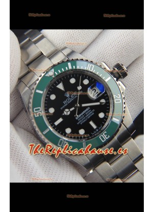 Rolex Submariner Reloj Réplica Japonés Dial Acero 904L Negro Bisel de Cerámica Verde