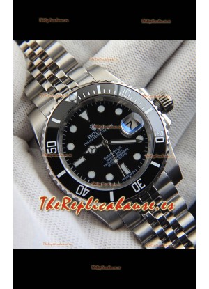 Rolex Submariner Reloj Japanese Reloj Réplica Dial Acero 904L Bisel de Cerámica en Negro