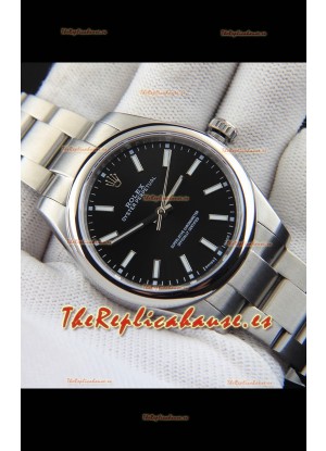 Rolex Oyster Perpetual Movimiento Japonés Reloj Réplica39MM - Dial Negro