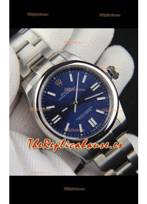 Rolex Oyster Perpetual Movimiento Japonés Reloj Réplica41MM - Dial Azul