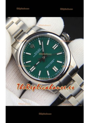Rolex Oyster Perpetual Movimiento Japonés Reloj Réplica41MM - Dial Verde