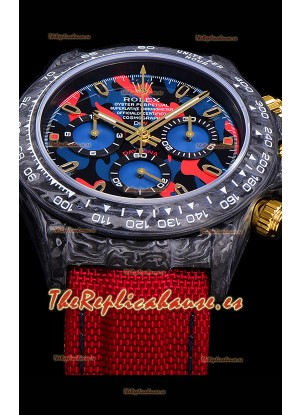 Rolex Daytona DiW Edición Dial Multicolor Caja de Carbono Forjado Réplica a Espejo 1:1