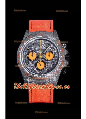 Rolex Daytona DiW Naranja Edición Caja Carbono Forjado Réplica a Espejo 1:1