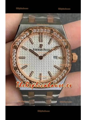Audemars Piguet Royal Oak Quartz 33MM Reloj Suizo de Dos Tonos - Reloj Réplica a Espejo