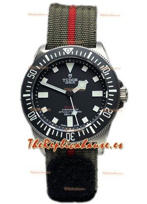Tudor Pelagos FXD Caja Titanio Réplica Espejo 1:1 Dial Negro En Correa Negra Nato