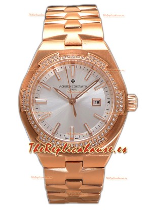Vacheron Constantin Overseas Oro Rosado Dial Acero 35MM Reloj Réplica Suiza 