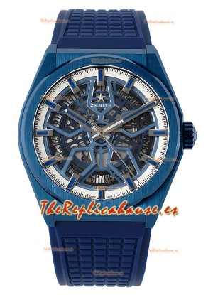 Zenith Defy Classic Skeleton 41MM Azul Cerámica Men's Reloj Réplica Suizo