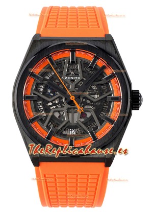 Zenith Defy Classic Skeleton 41MM Negro Ceramic Men's Reloj Réplica Suizo