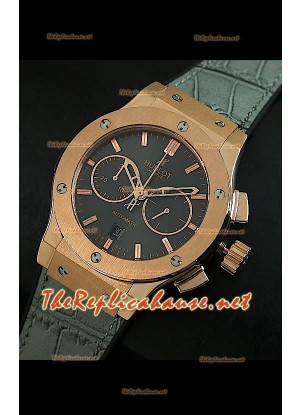 Hublot Classic Fusion Swiss Watch, esfera gros, estuche en oro rosado
