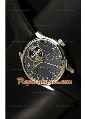 IWC Portuguese 7 Días Reloj con Tourbilon Genuino Australiano y Esfera Gris
