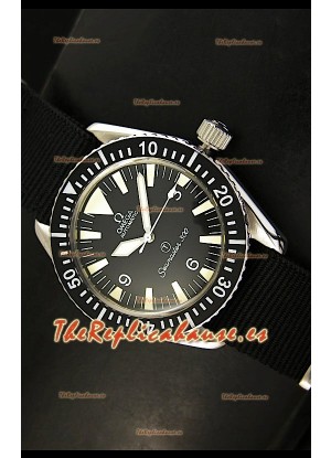Omega Seamaster 300 R - Esfera negra marina Suizo con Malla Marina