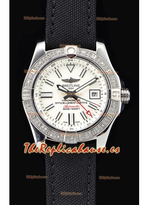 Breitling Avenger II Steel GMT Reloj Suizo a Espejo 1:1 Última Edición - Dial Blanco
