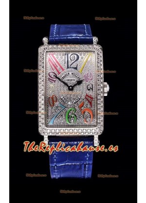 Franck Muller Largo Island Color Dreams Ladies Reloj Suizo en Correa Azul